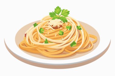 Spagetti şehriyeleri izole edilmiş arka plan.