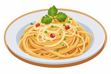 Spagetti şehriyeleri izole edilmiş arka plan.