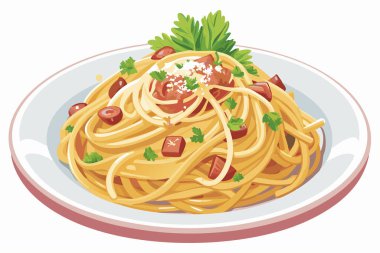 Spagetti şehriyeleri izole edilmiş arka plan.
