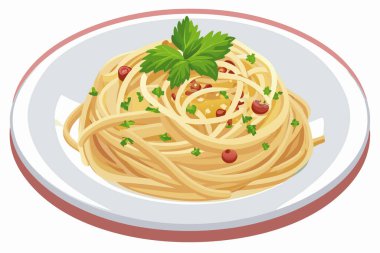 Spagetti şehriyeleri izole edilmiş arka plan.