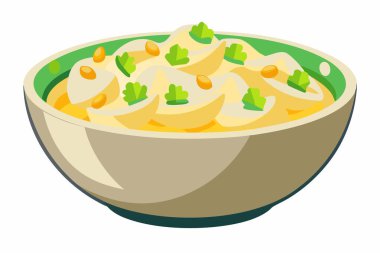 Macaroni and Cheese vector white background clipart