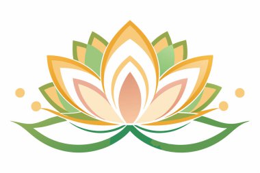 Lotus Çiçeği Tasarımı Premium Vektörü