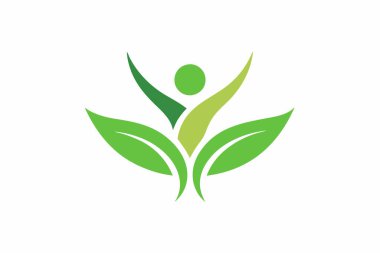 Wellness düz logo vektör sanat çizimi