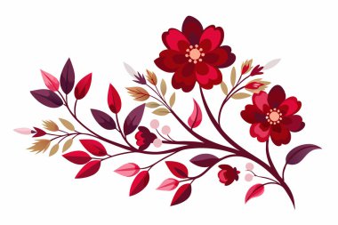 Dikişsiz vector floral kenarlık