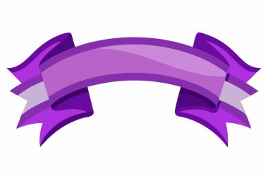 Purple ribbon symbol isolated illustration