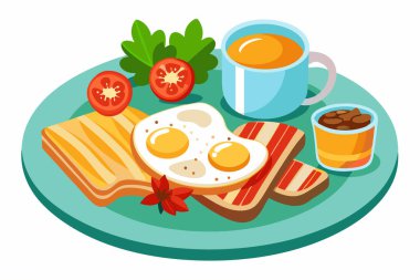 Tost ekmeğinde kızarmış yumurta beyaz arkaplanda izole edildi