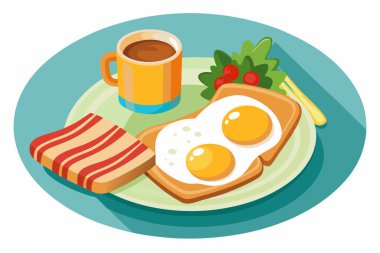 Tost ekmeğinde kızarmış yumurta beyaz arkaplanda izole edildi