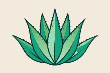 Aloe Vera simge tasarımı güzellik sembolü cilt bakımı