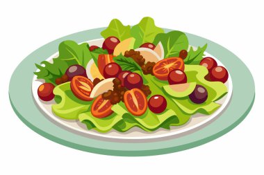 Kasede leziz taze organ salatası.