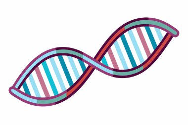 Vektör DNA simgesi düz şablon DNA ikonu şablon çizimi