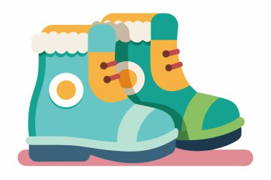 Autumn Boots vector icon. Can be used for printing clipart