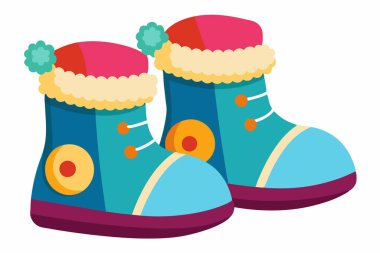 Autumn Boots vector icon. Can be used for printing clipart