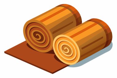 Wooden Logs Pile Vector Illustration clipart