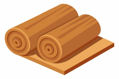 Wooden Logs Pile Vector Illustration clipart