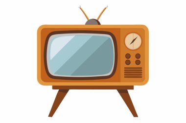 Vektör Renk retro TV seti beyaz arkaplanda izole edilmiş illüstrasyon