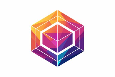 Logo tasarımı basit logo renkli resimleme