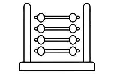 bir matematik abacus çizim karikatür