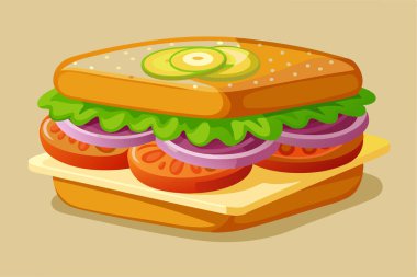 sandwich Vector Illustration and line art clipart