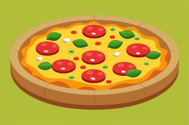 Beyaz arkaplanda izole edilmiş pizza