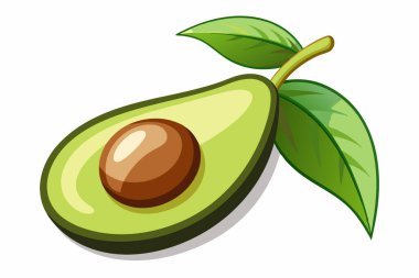 Avokado yarı düz tasarım
