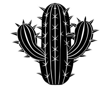 Cactus in doodle sketch style clipart