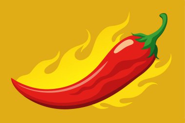 Red Hot Chili Yanık Vektörü Tasarımı
