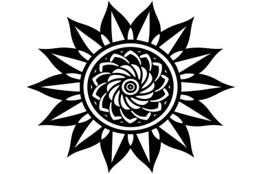 Çiçek doğa desenli tasarım element vektör illüstrasyonu