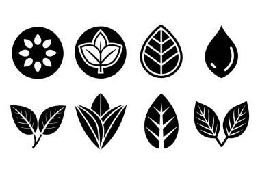 Leaves Silhouette A Set of Illustrations clipart