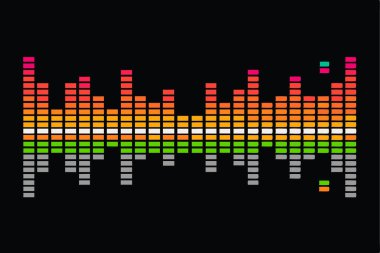 Vibrant Audio Waveform Design with Colorful Bars clipart