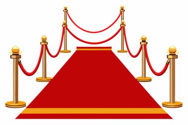 Altın bariyerler vektör illüstrasyonu
