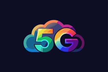 Vibrant 5G Network Logo Design clipart