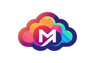 Colorful Cloud-Shaped Logo with the Letter 