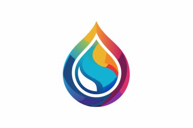 Su ve enerjinin canlı logo tasarımı
