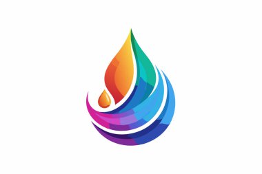 Su ve enerjinin canlı logo tasarımı