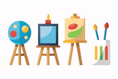 Renkli Sanat Malzemeleri ve Yaratıcı İfade İçin Kolay