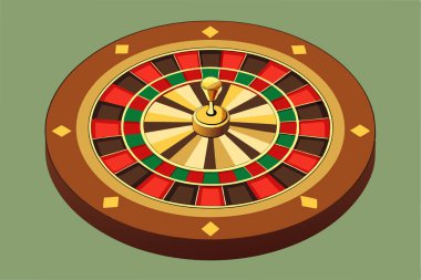 Colorful Roulette Wheel, Ready for Action clipart