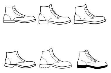 Vector Illustration of Various Stylish Ankle Boots clipart