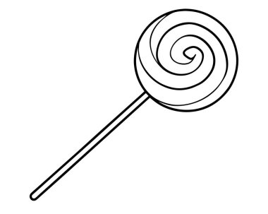 Basit siyah beyaz lolipop grafiği