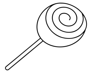 Basit siyah beyaz lolipop grafiği