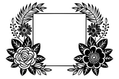 Elegant Floral Wreath Design for Crafts and Decor clipart