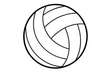 Basit Siyah ve Beyaz Voleybol Ana Hattı