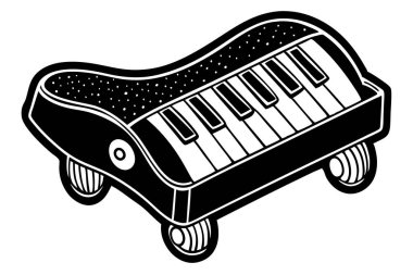 Simple Outline of a Keyboard Instrument clipart