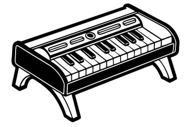 Simple Outline of a Keyboard Instrument clipart