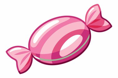 Şirin çizgi film pembe şeker çizimi