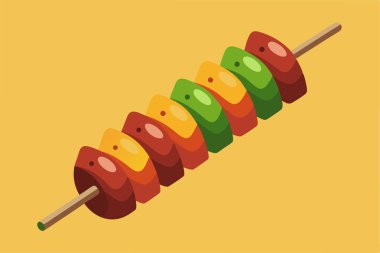 Colorful Vegetable Skewers on a Stick clipart