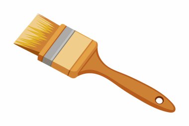 Bir Boya Fırçasının Ayrıntılı Çizgi Sanat ResmiComment