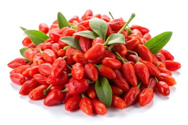 Yapraklı taze Goji Böğürtlenleri, Yemeye Hazır