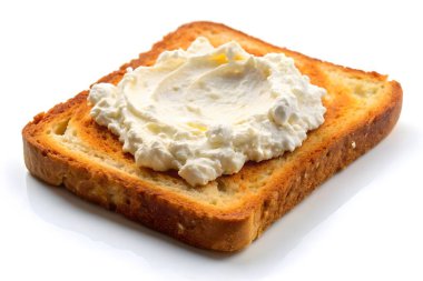 Kremalı Tost Ekmeğine Yayılmış Kahvaltı İçin Mükemmel