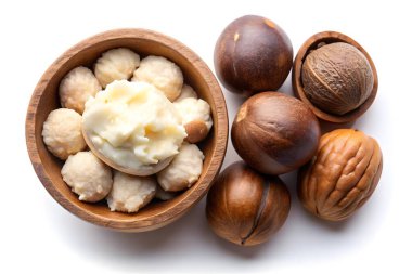 Shea yağı ve fındık, doğal cilt bakımı ve güzellik ürünü.