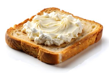 Lezzetli krem peynirli tost ekmeği.